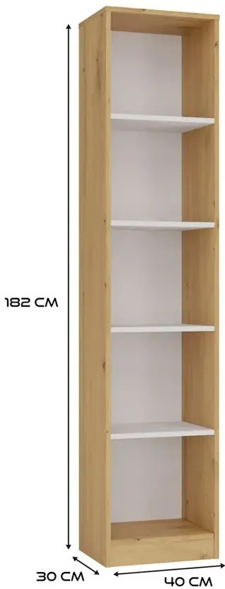 Nowoczesny wąski regał W7-E02