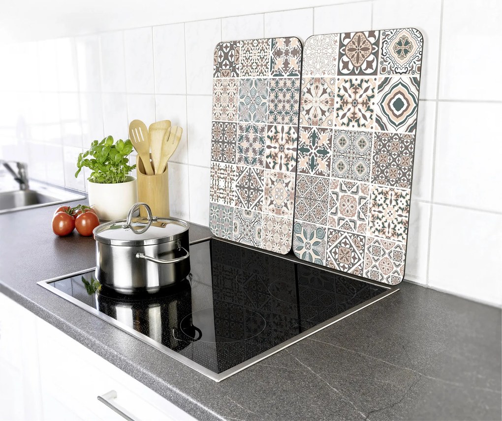 Szklane płyty na kuchenkę z mozaiką, 2 sztuki, WENKO