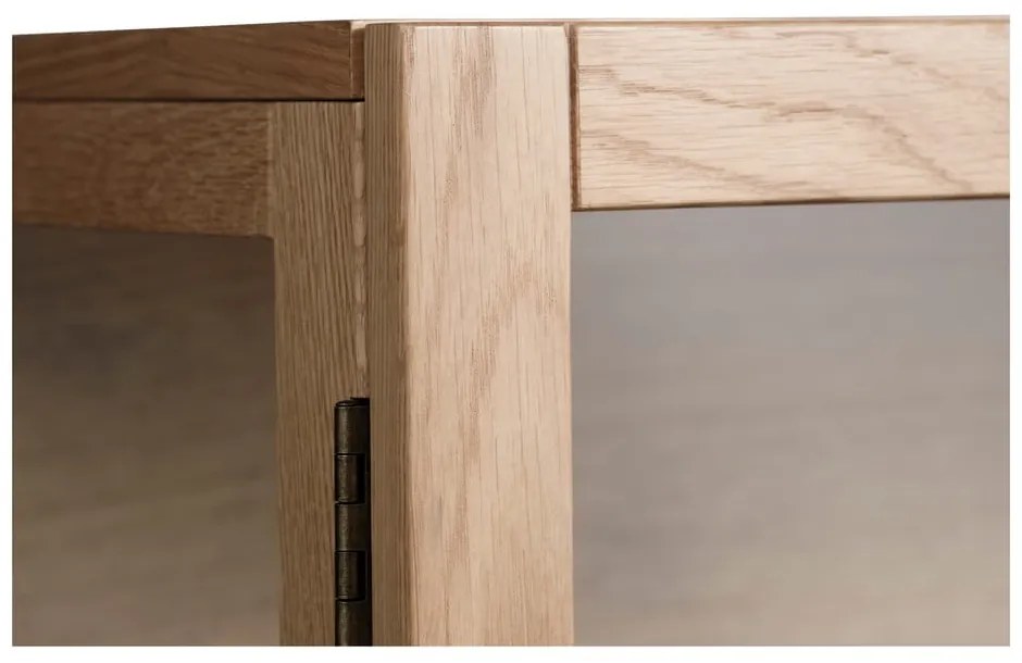 Witryna z litego drewna dębowego 190x90 cm Elba – Unique Furniture