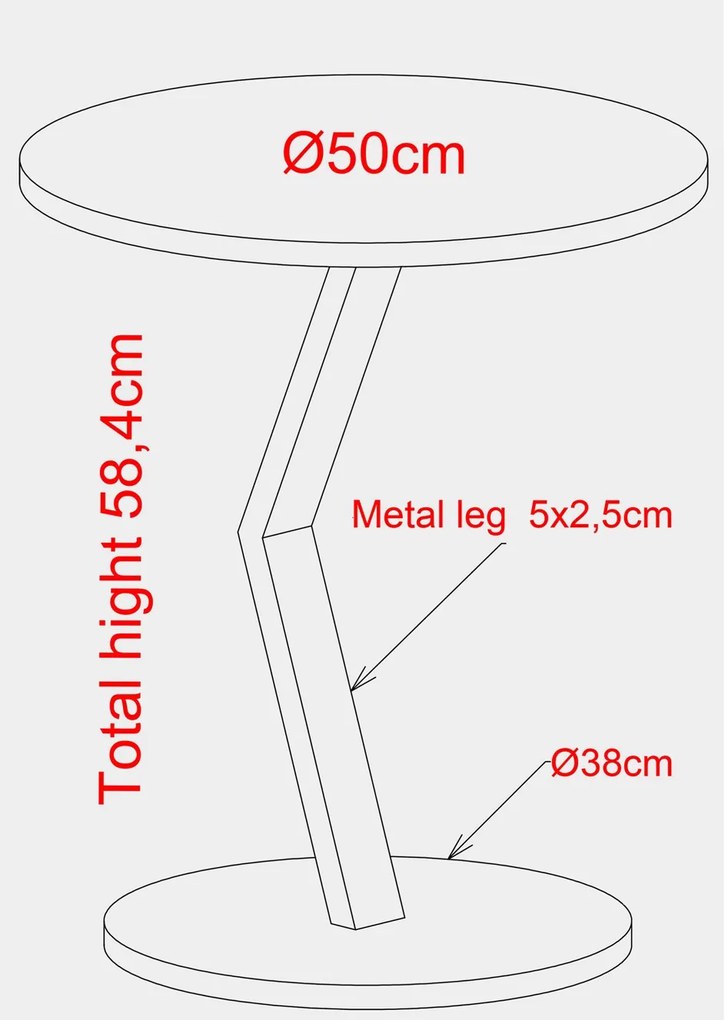 Stolik boczny, kawowy, kolor czarny