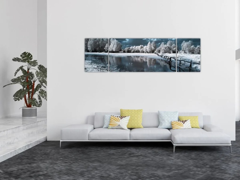 Obraz - Zamarznięty krajobraz (170x50 cm)