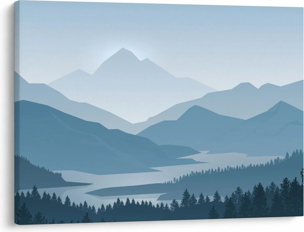 Obraz - Góry oczami grafika (70x50 cm)