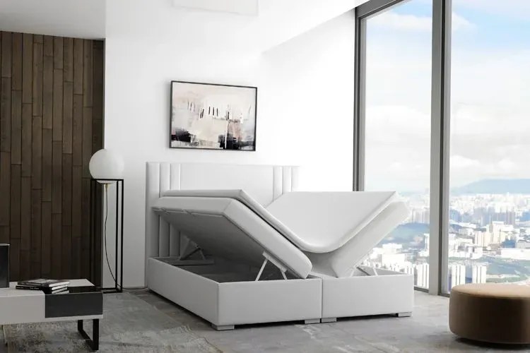 Podwójne łóżko boxspring Puerto 140x200 - 32 kolory