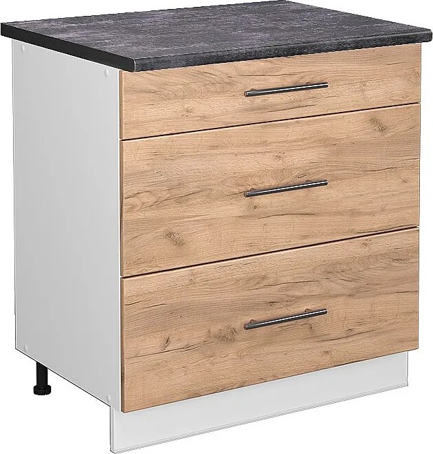 Szafka dolna do kuchni złoty dąb energetyczny 80x60x82 fame-line