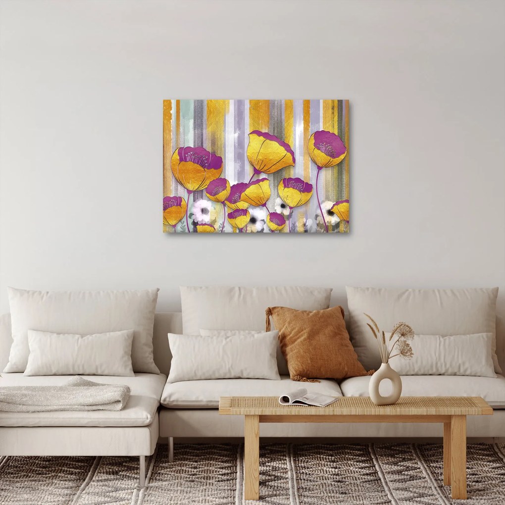 Obraz - Ilustracja kwiatów (70x50 cm)