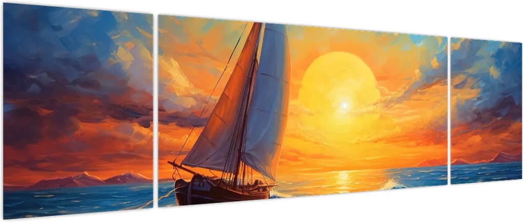 Obraz - Żaglówki (170x50 cm)