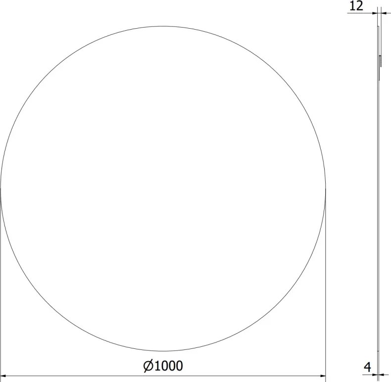 Mexen Alto lustro łazienkowe okragłe 100 cm - 9853-100-100-000-00