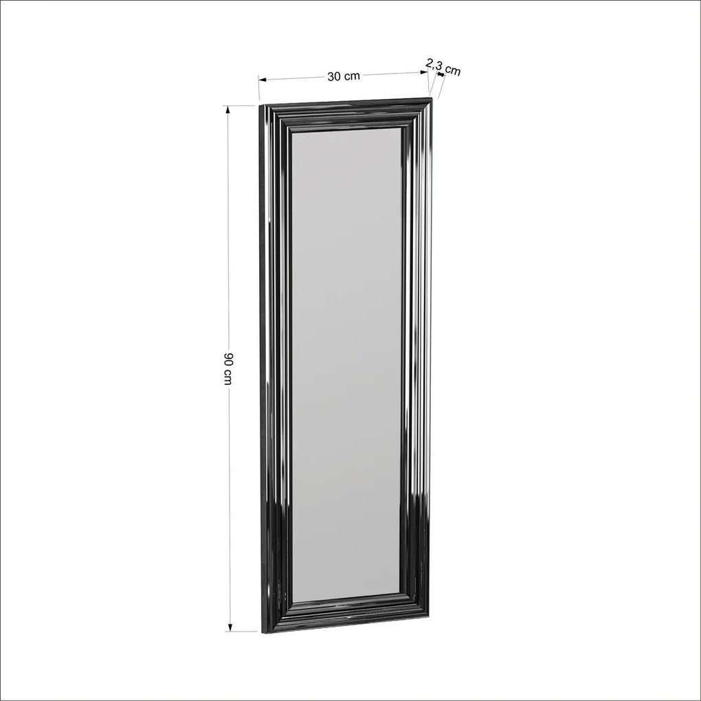 Lustro Boss Silver 30 x 90 cm