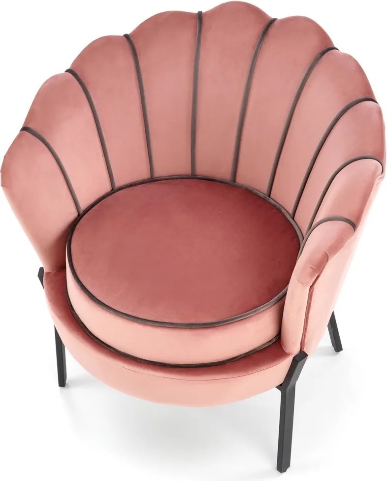 Velvetowy fotel w stylu glamour Angelo