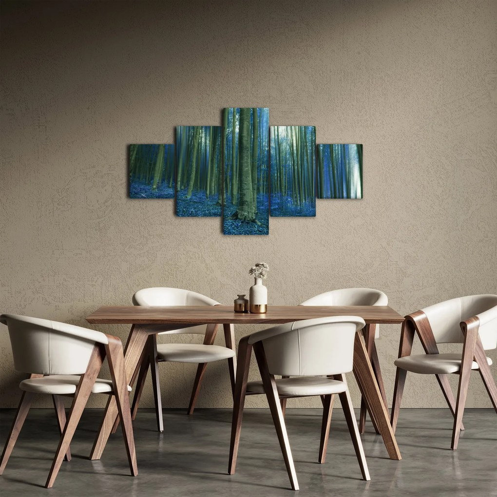 Obraz - Niebieski las (125x70 cm)