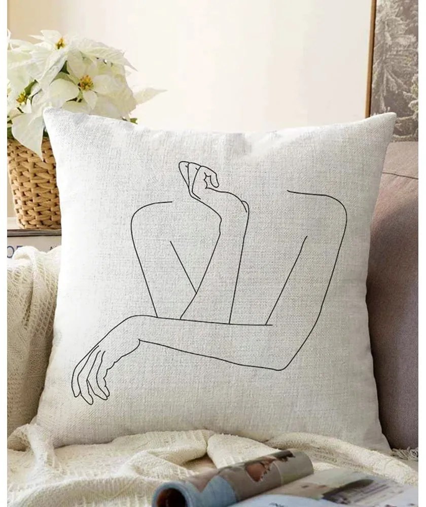 Poszewka na poduszkę z domieszką bawełny Minimalist Cushion Covers Pose, 55x55 cm