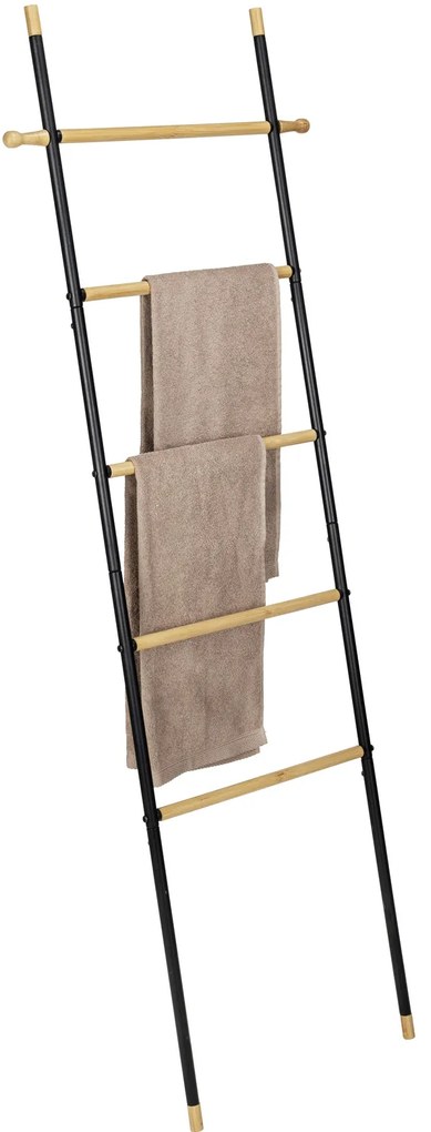 Wieszak na ręczniki, drabina z bambusowymi szczeblami, Loft, WENKO