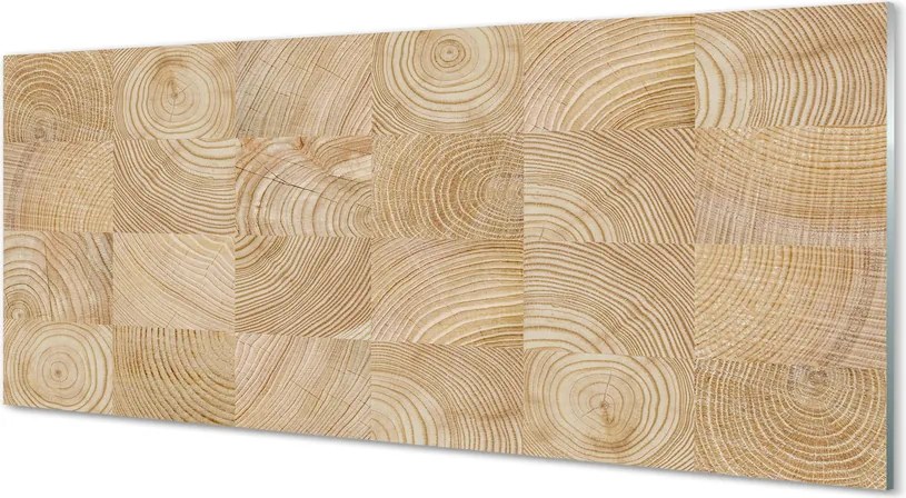 Szklany Panel Układ Drewnianych Kostek