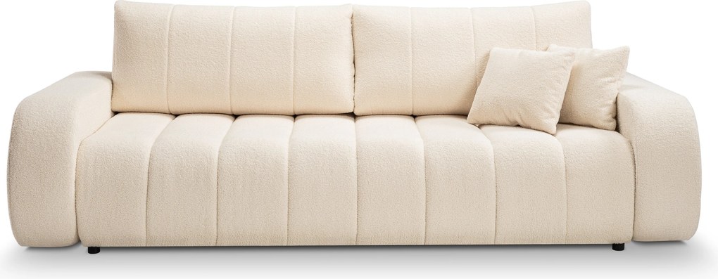 Masseno Sofa GIOIA z funkcją spania i pojemnikiem na pościel - Kremowy - LAMBI 8