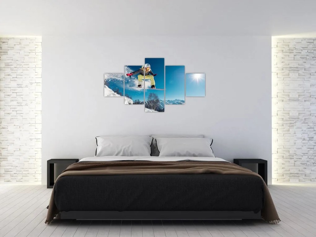 Obraz - Snowboardzista (125x70 cm)