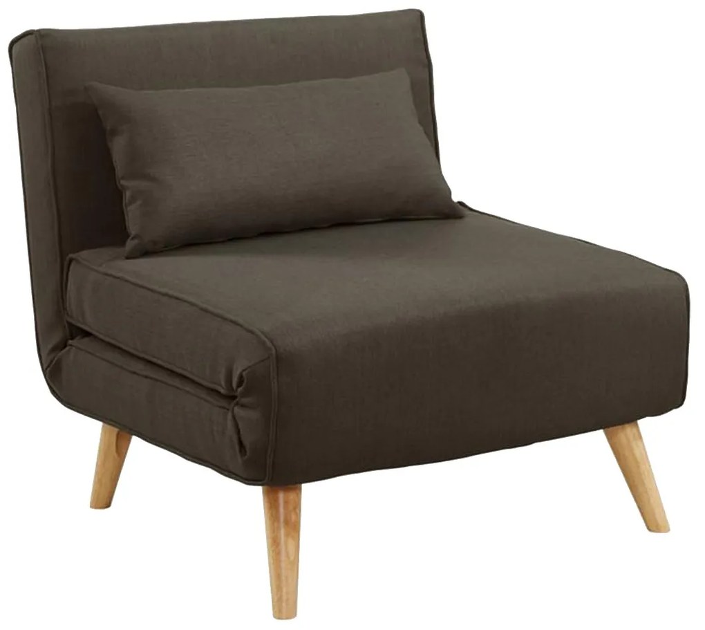 Fotel rozkładany POSIO z tkaniny - Taupe