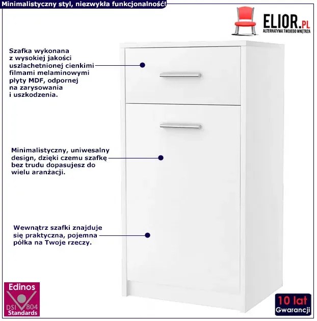 Wysoka Komoda Biała Mat T9-W21