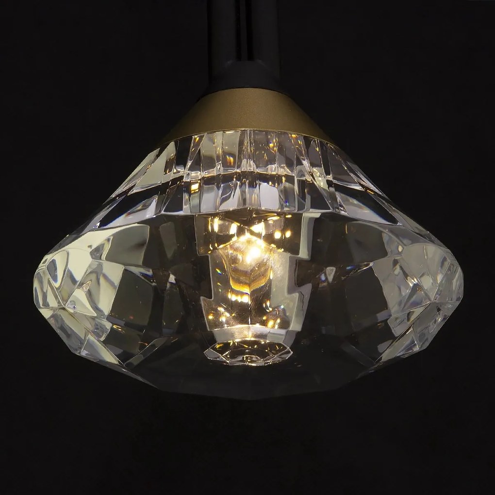 Wisząca lampa z trzema akrylowymi kryształkami Tiffany No.3 CL1