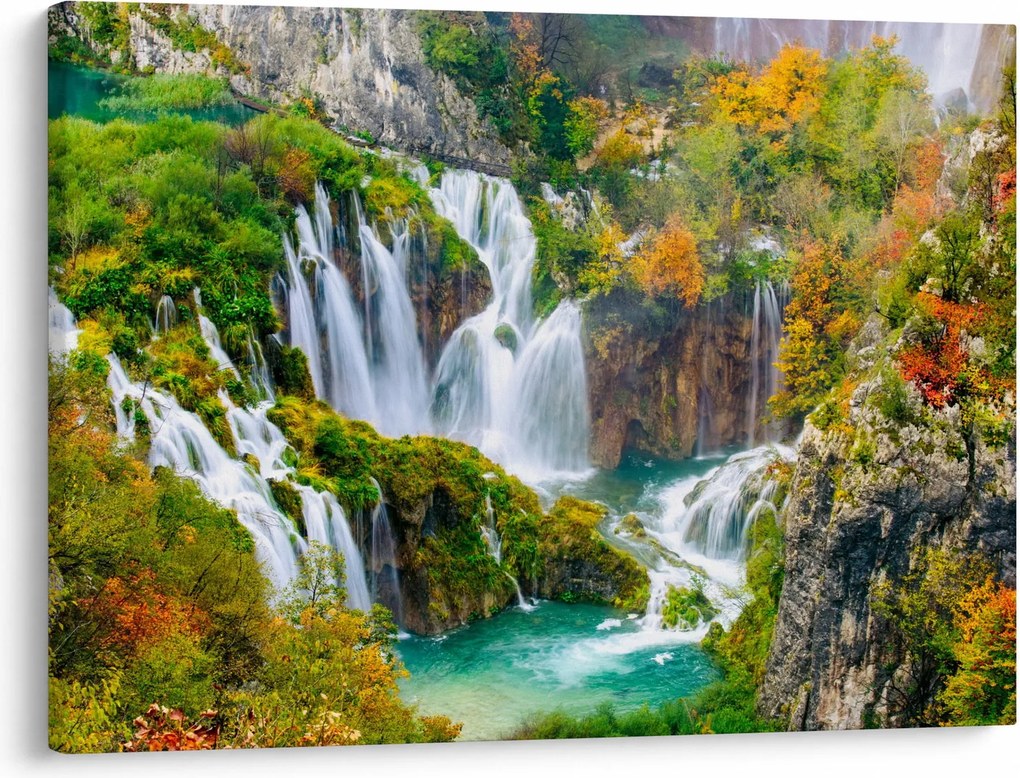 Obraz - Park Narodowy Jezior Plitwickich (70x50 cm)