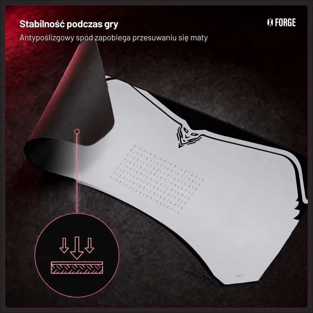 Podkładka ochronna na biurko Diablo X-Forge 120 cm, Nightwolf Moon