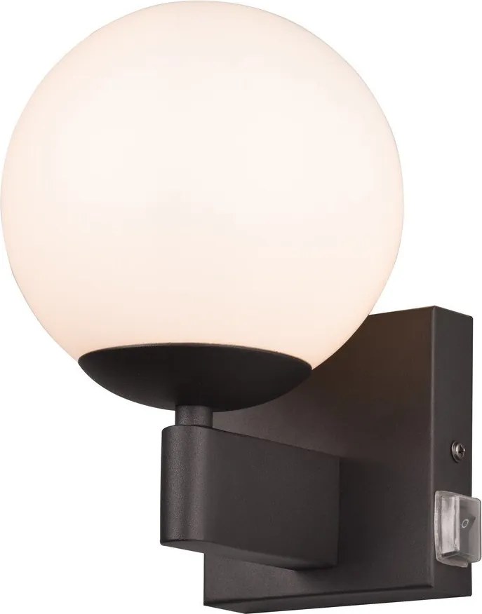 Kinkiet w kolorze matowej czerni ø 14 cm Kula – Trio