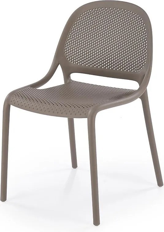 Krzesło K532 khaki z tworzywa PVC