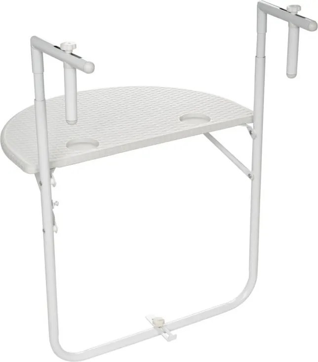 Wiszący rattanowy składany stół - biały