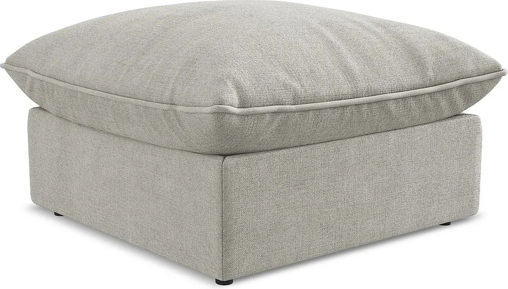 Pufa - z tkaniny strukturalnej - jasny szary - MANAO