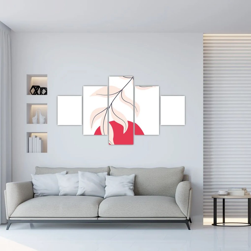 Obraz - Różowa abstrakcja kwiatowa N⁰2 (125x70 cm)