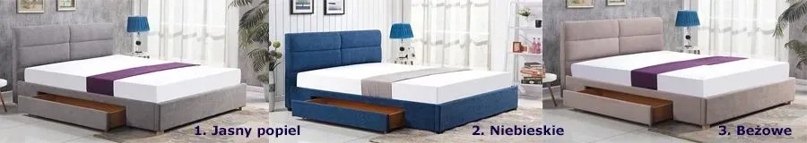 Beżowe łóżko z szufladami S9-L42