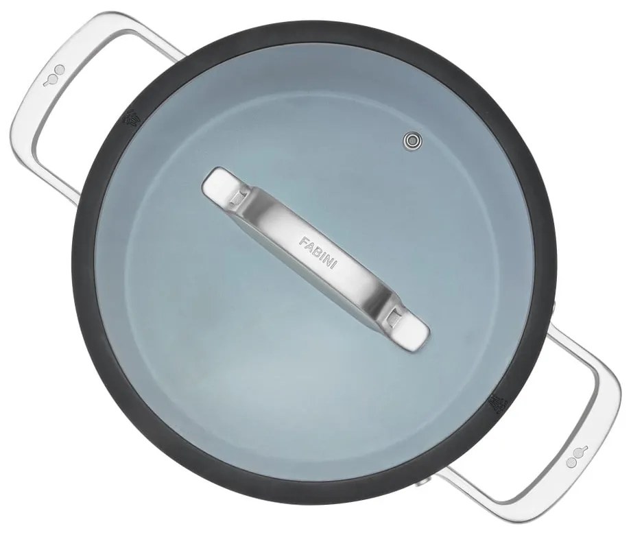 Garnek aluminiowy z pokrywką/z nieprzywierającą powierzchnią odpowiedni na indukcję 5,5 l Meda 3.0 – FABINI