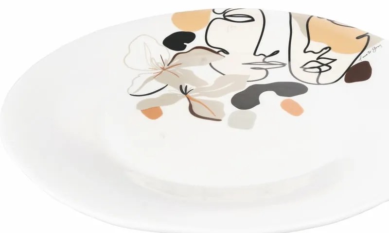 Ceramiczny talerz do serwowania VDE Tivoli 1996 Face to Grey, ø 35 cm