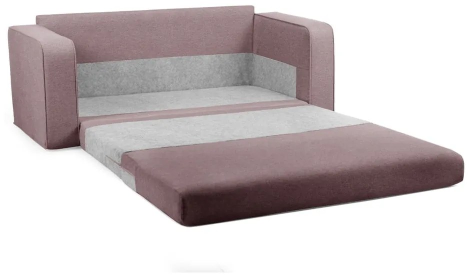 Jasnoróżowa rozkładana sofa 160 cm Come – Bobochic Paris