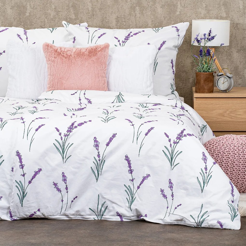 4Home Pościel bawełniana Lavender, 140 x 200 cm, 70 x 90 cm