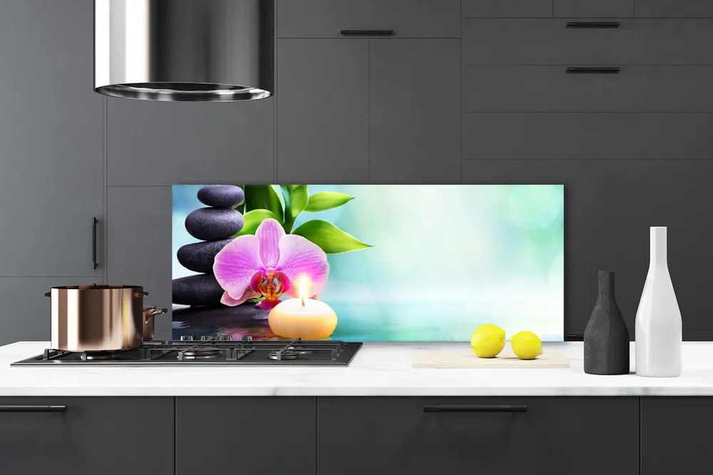 Szkło Ozdobne do Kuchni Orchidea nad Lustrem Wody