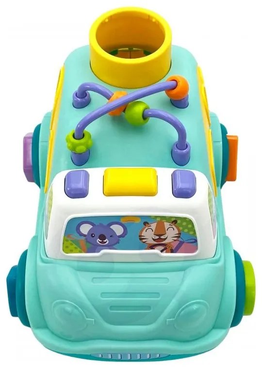 Woopie baby interaktywny samochodzik muzyczny sorter montessori niebieski