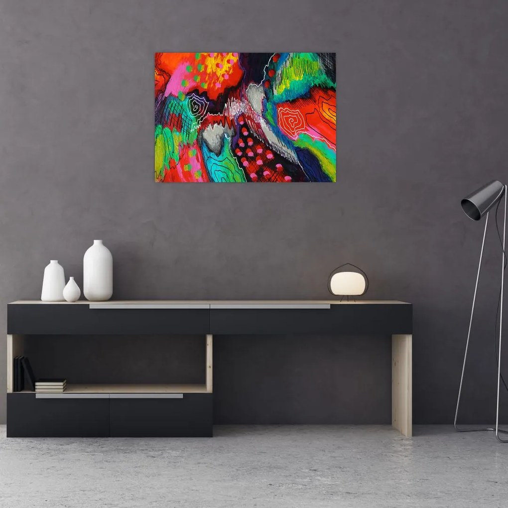Abstrakcyjny obraz - kolory (70x50 cm)