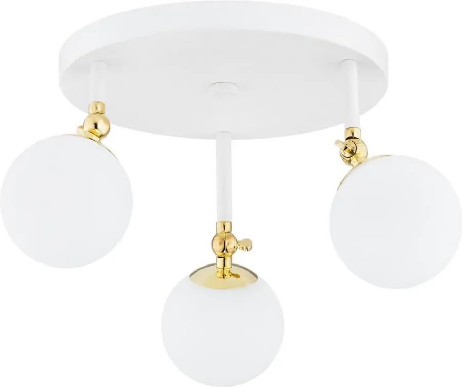 Argon 1434 - Przysufitowy żyrandol łazienkowy LATINA 3xE14/7W/230V IP44 biały/złoty