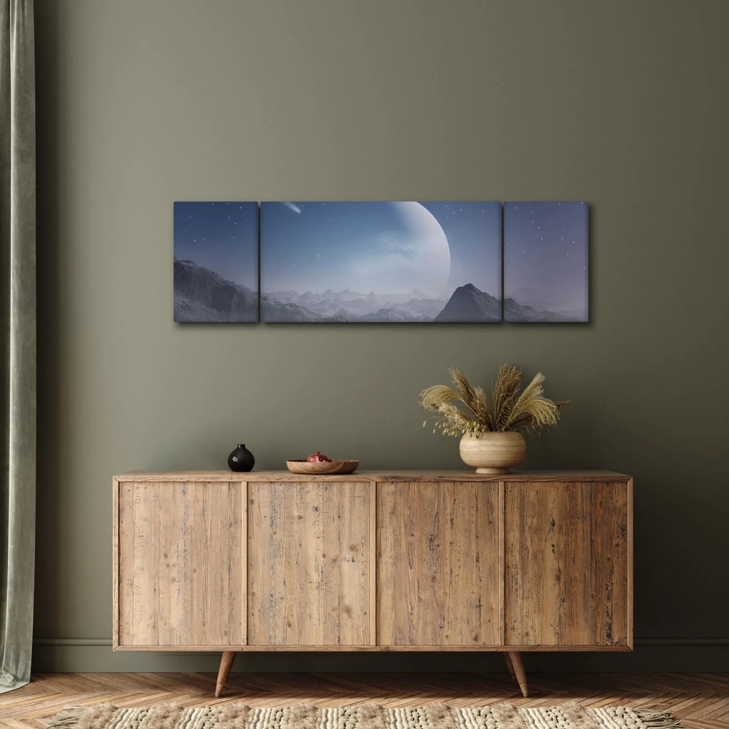 Obraz - Niebo nad skałami (170x50 cm)