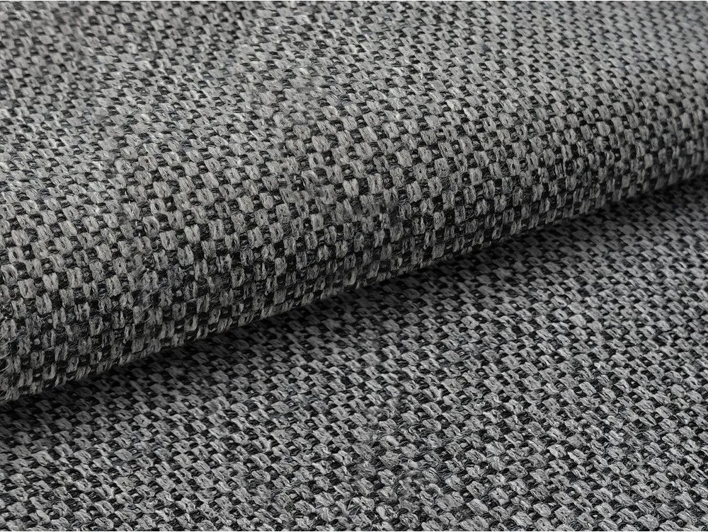 Ciemnoszare tapicerowane łóżko dwuosobowe ze schowkiem i stelażem 140x200 cm Mano – Makamii