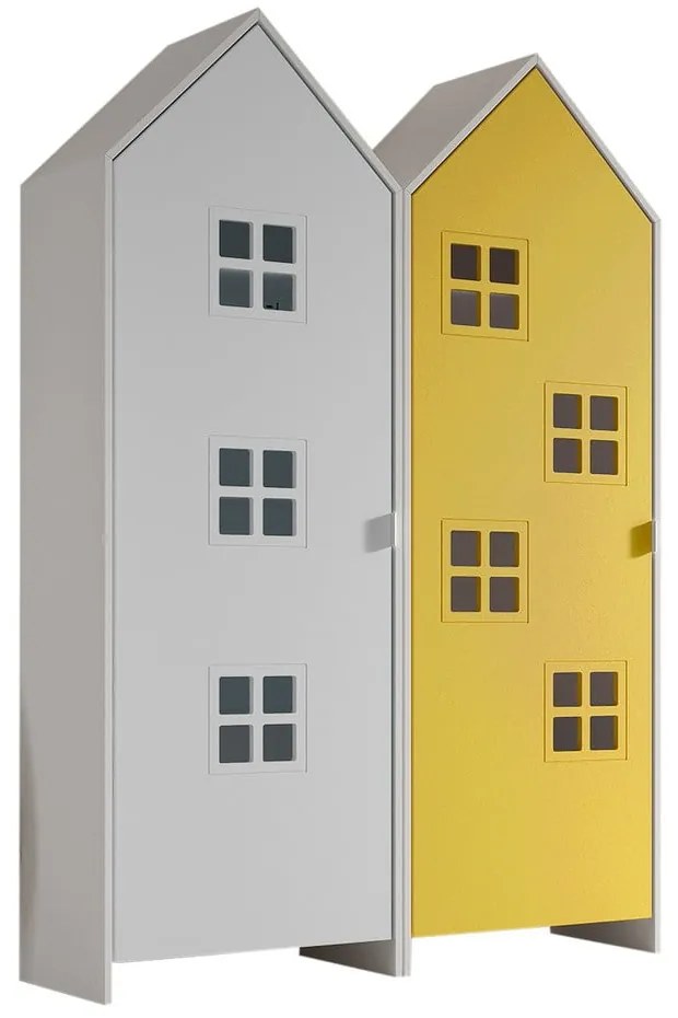 Żółto-biała szafa dziecięca 115x171,5 cm CASAMI BRUGES – Vipack