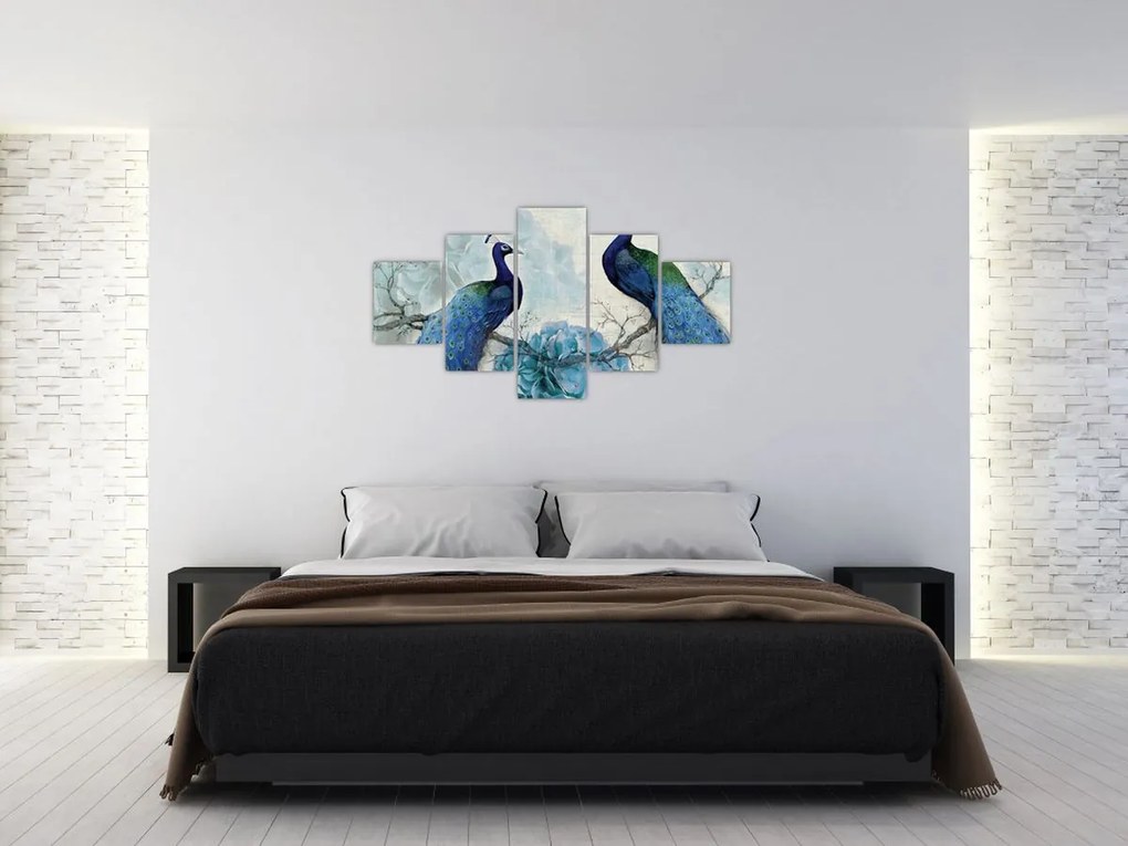 Obraz - Pawie tekstury (125x70 cm)