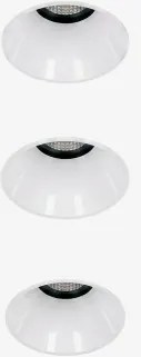 Pack 3 Wpuszczanych Downlightów Led Bezramkowych Trimless, Okrągłych Ø5,3 Cm, Wykonanych Z Aluminium Orelva Biała Ciepła 2700 K & Biała & 6 W & 38º -