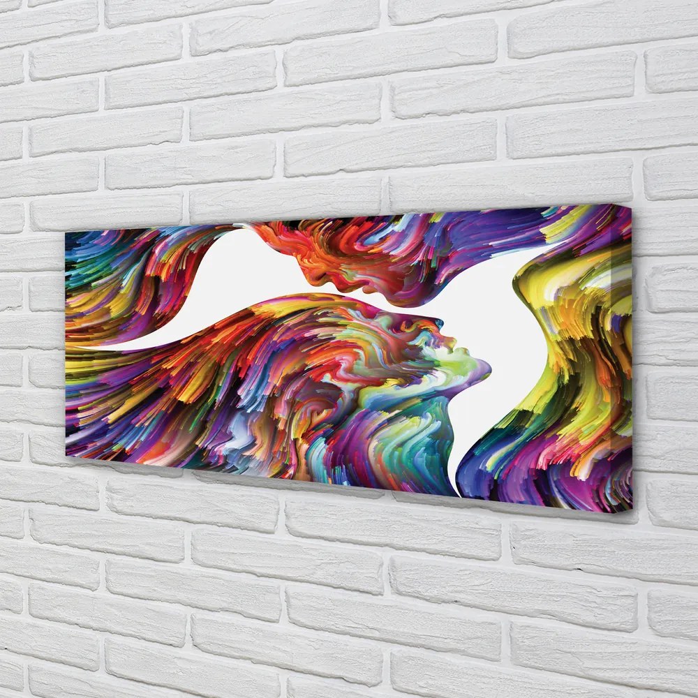 Zdjęcie na płótnie Kolorowy Obraz Twarzy