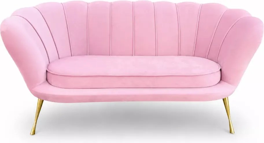 Nowoczesna sofa na wysokich nogach Muszelka w stylu glamour
