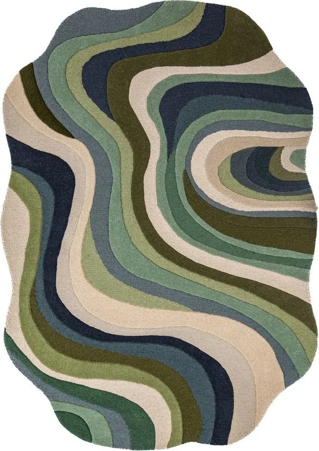 Zielony wełniany dywan tkany ręcznie 160x230 cm Envy Wool – Flair Rugs