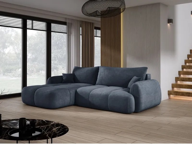 Narożnik COCO z funkcją spania poduszkami i pojemnikiem Cloud 97 DOMOHOME