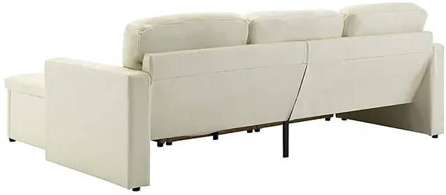 Rozkładana sofa modułowa jasnokremowa - Odi 4Q