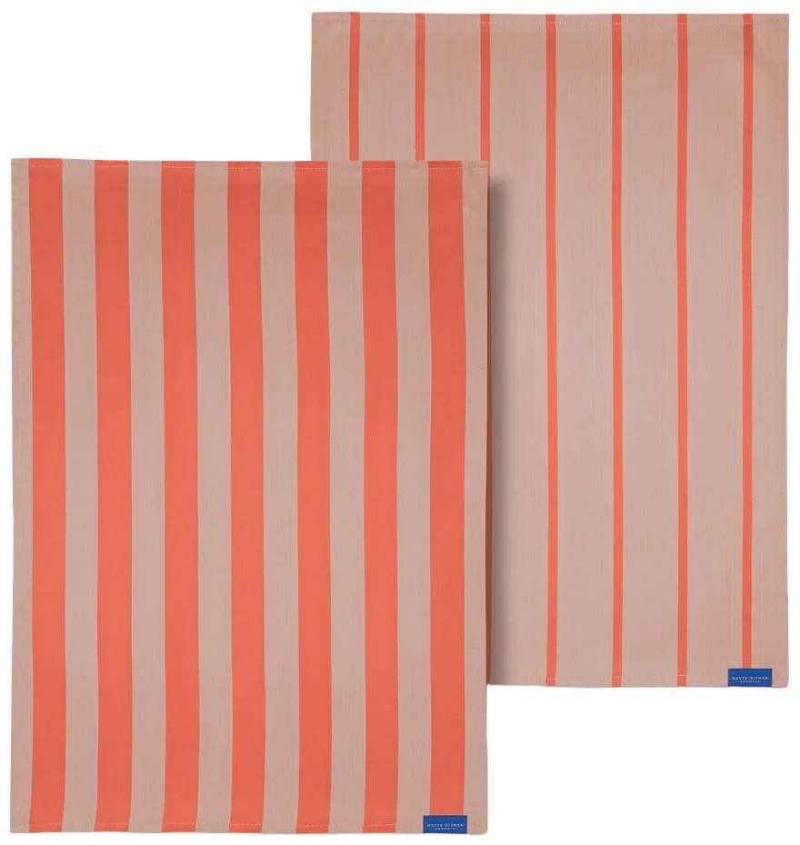 Bawełniane ścierki zestaw 2 szt. 50x70 cm Stripes – Mette Ditmer Denmark