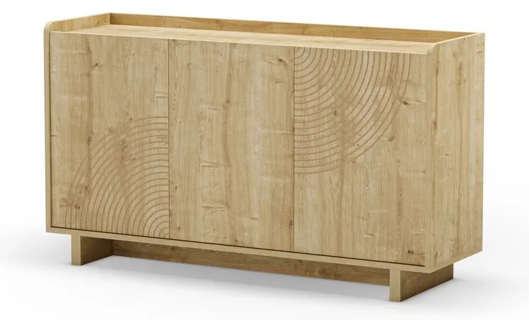 Komoda w dekorze dębu w naturalnym kolorze 140x80x40 cm Daira – Marckeric
